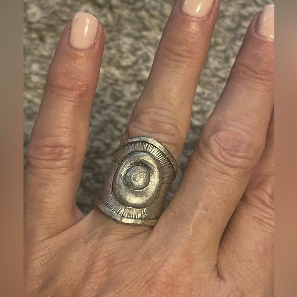 Silver metal ring